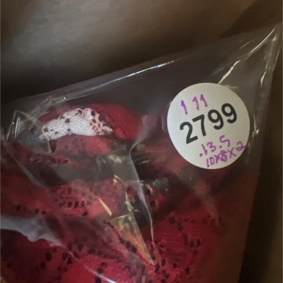 Vfshow Red Floral Lace Bodycon Dress Bell Sleeves Party Prom Dress Size Medium - Picture 15 of 15